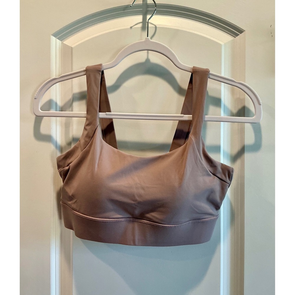 Halara Sports Bra Womens Large Mauve NWT Twisted Strappy Back Activewear